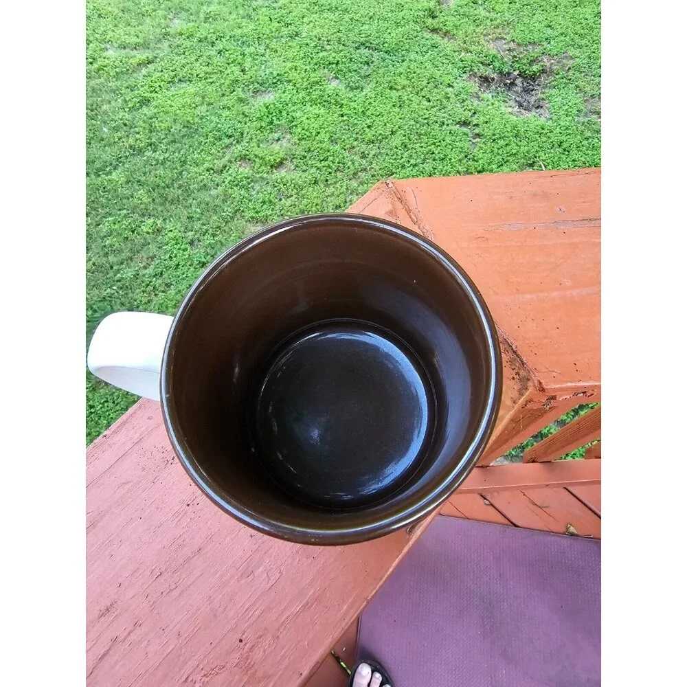 Target Home mug Stonelite Contempo‎ Trellis 14 oz. cream brown